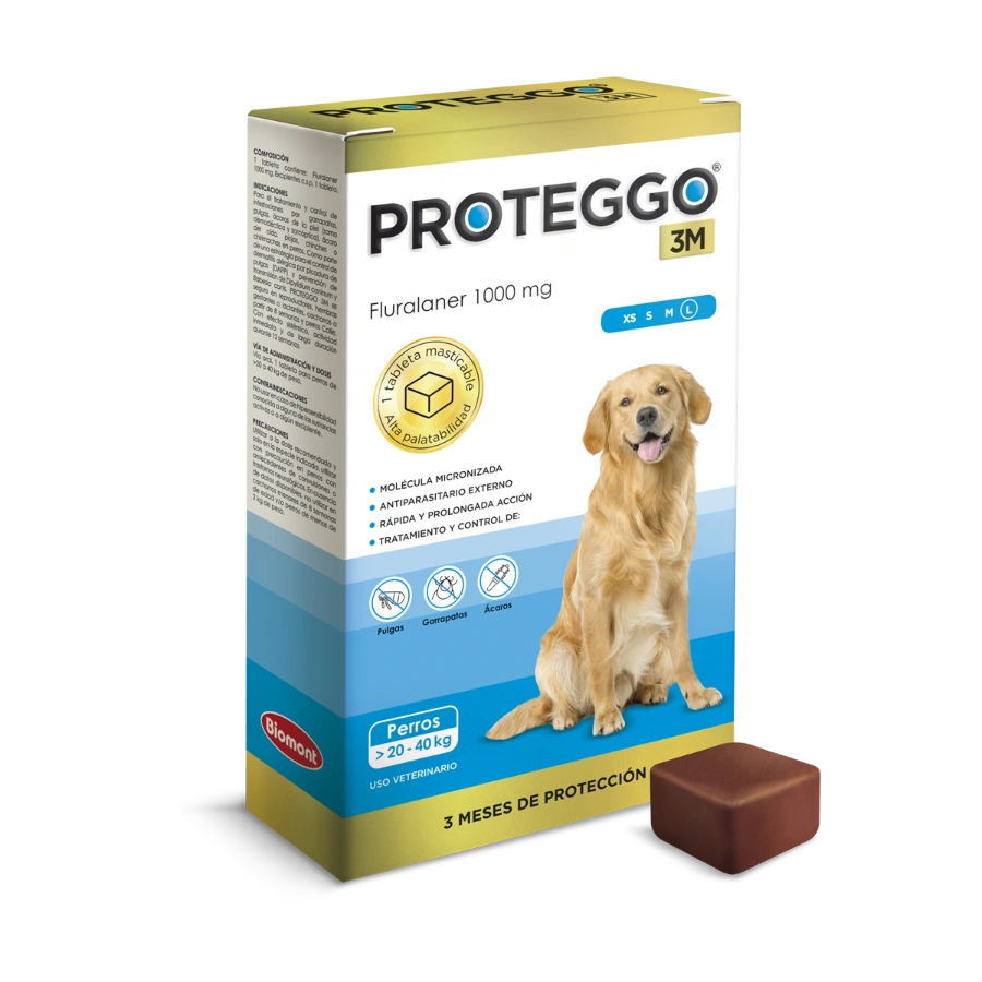 Proteggo 3M X 1000 MG X 1 TAB (20 a 40 kg)