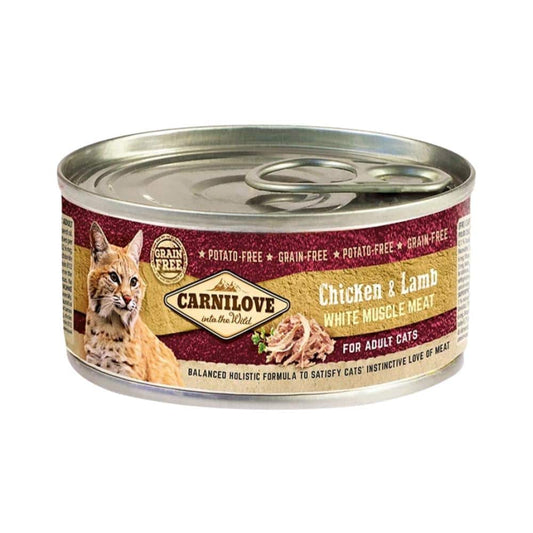CARNILOVE CAN CHICKEN & LAMB FOR ADULT CATS 100 gr